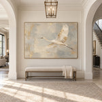Wings of Quiet Grace - interior setting 05 - expressive contemporary art painting