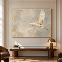 Wings of Quiet Grace - interior setting 06 - expressive contemporary art painting