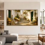 Garden Passage - living room - textured impasto artwork