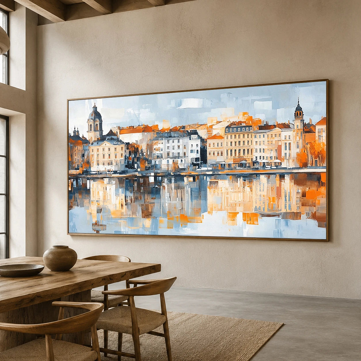 Harbor in Harmony - dining room - textured impasto artwork
