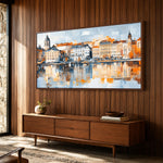 Harbor in Harmony - entryway - textured impasto artwork
