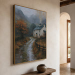 Home Through the Mist - opposite side view - textured impasto artwork