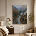 Home Through the Mist - bedroom - textured impasto artwork