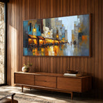 Lanternlit Reverie - entryway - textured impasto artwork