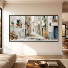 Linen and Sunlight - living room hero - textured impasto artwork