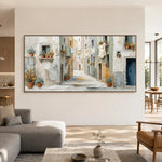 Linen and Sunlight - living room - textured impasto artwork