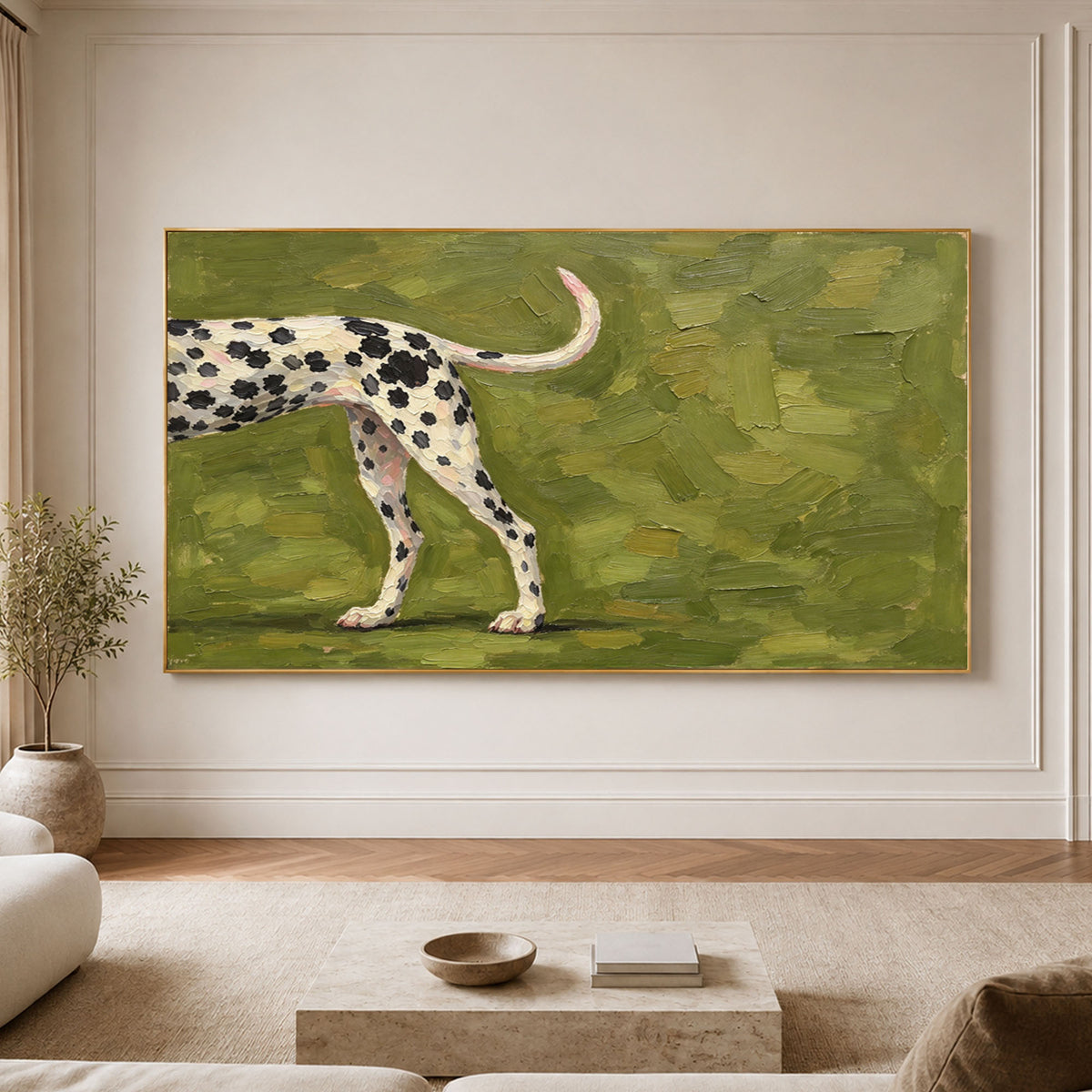 A Spotted Kindred Spirit - front view hero - modern folk art painting