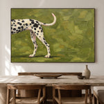 A Spotted Kindred Spirit - interior setting 03 - modern folk art painting