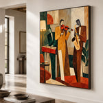Amber Room Sessions - oblique close view - modern folk art painting