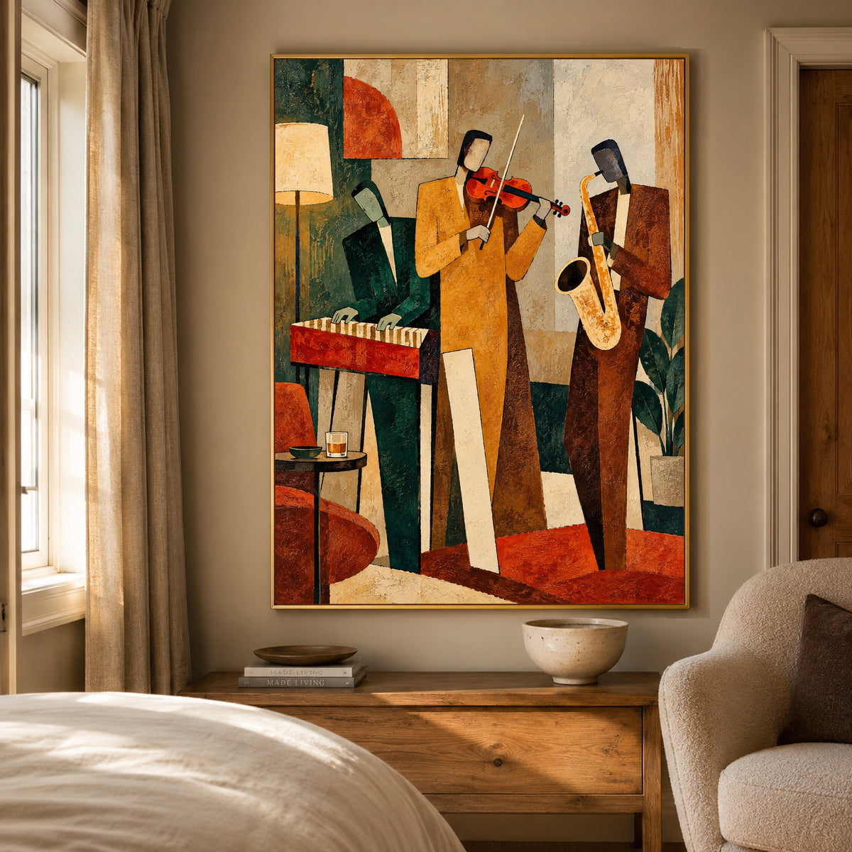 Amber Room Sessions - bedroom - modern folk art painting