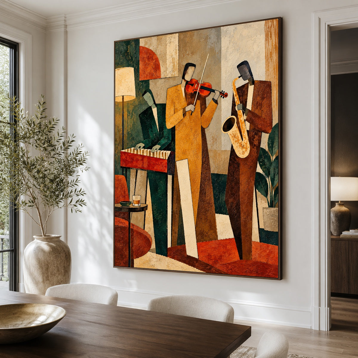 Amber Room Sessions - dining room close - modern folk art painting