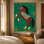 Emerald Jubilance - bedroom - modern folk art painting