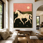 Evening Meadow Grace - living room hero - modern folk art painting
