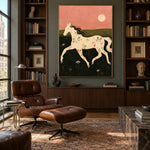 Evening Meadow Grace - library lounge - modern folk art painting
