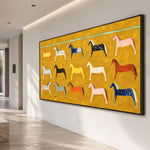 Every Horse a Story - oblique view - modern folk art painting