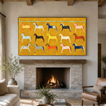 Every Horse a Story - interior setting 03 - modern folk art painting