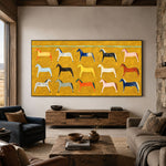 Every Horse a Story - interior setting 06 - modern folk art painting