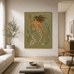 Keeper of the Tide - interior setting 3 - modern folk art painting