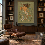 Keeper of the Tide - interior setting 4 - modern folk art painting
