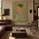 Keeper of the Tide - interior setting 5 - modern folk art painting