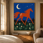 Moonflower Canter - bedroom - modern folk art painting