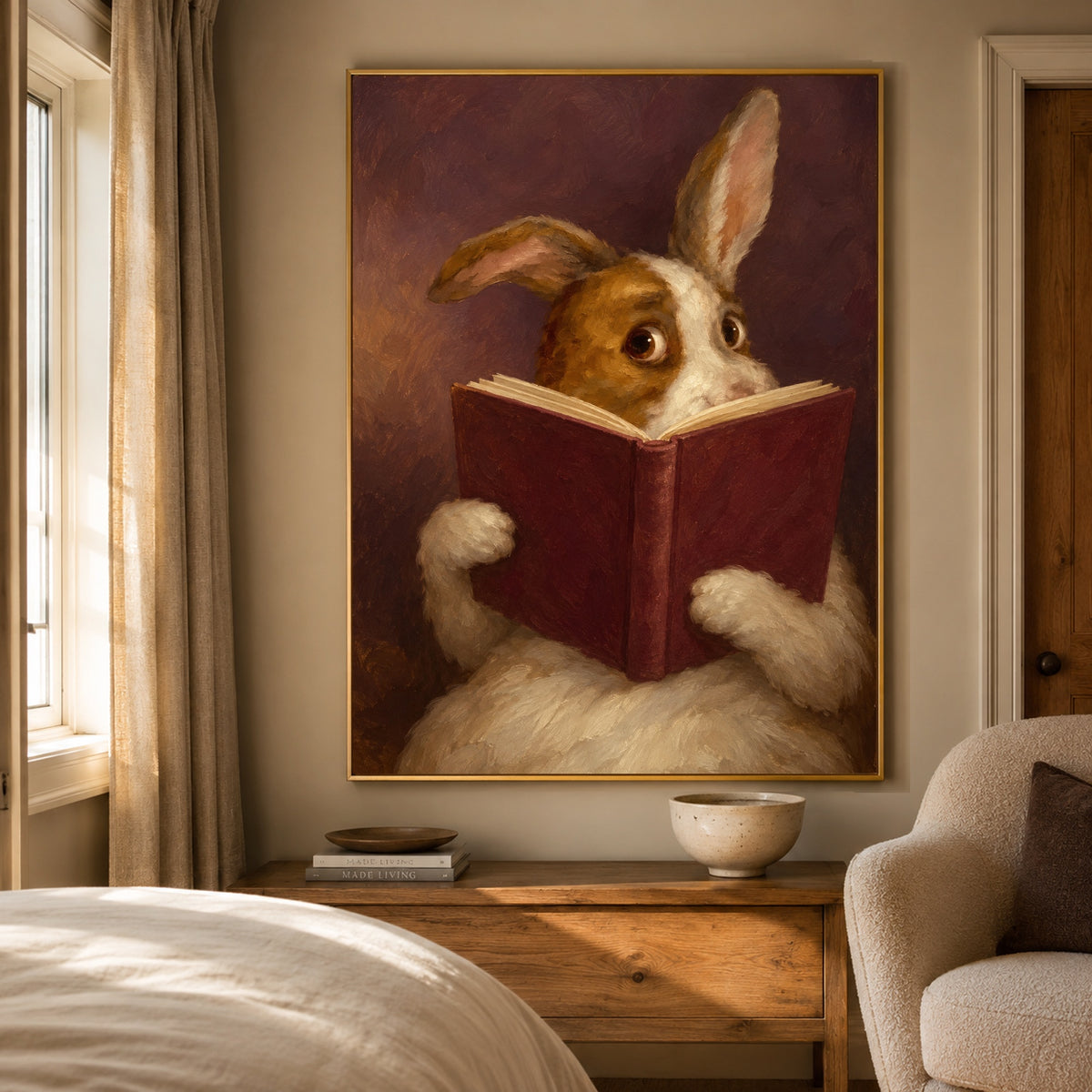 One More Chapter - bedroom - modern folk art painting