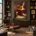 One More Chapter - library lounge - modern folk art painting