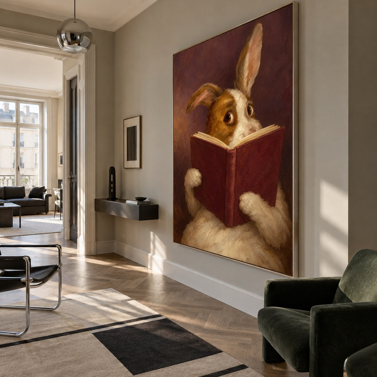 One More Chapter - modern living room - modern folk art painting