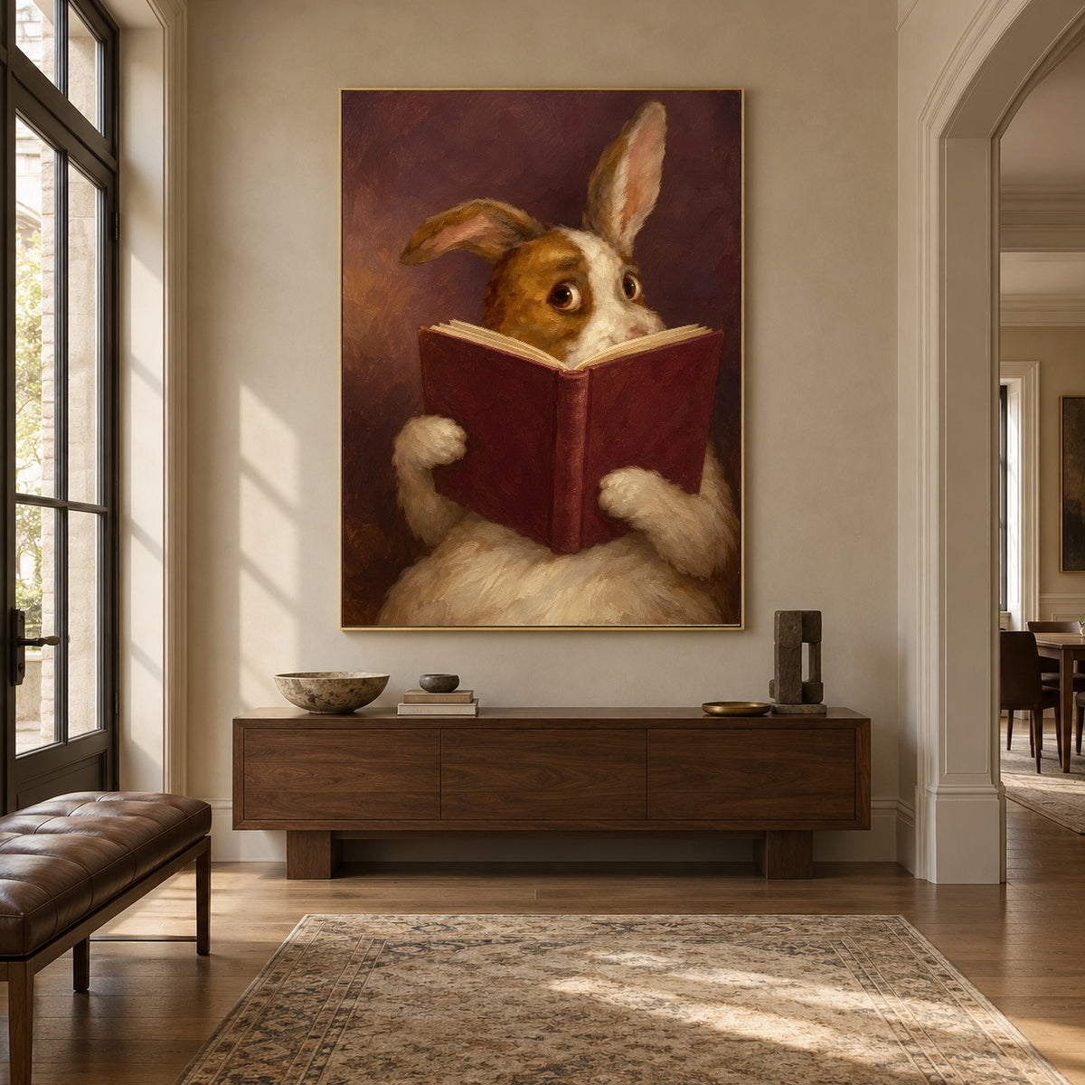 One More Chapter - entryway - modern folk art painting