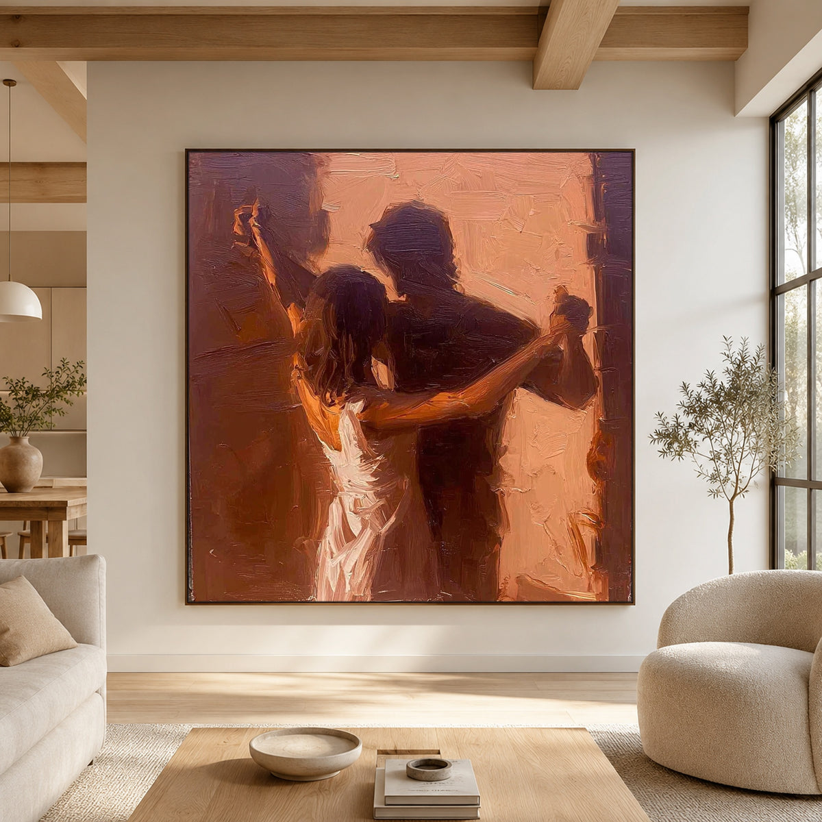 One More Dance - front-view living-room hero - modern folk art painting