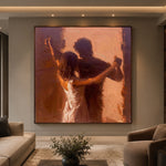 One More Dance - interior setting 5 - modern folk art painting