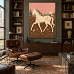 Rose Dusk Runner - library lounge - modern folk art painting