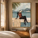 Saltwater Stillness - bedroom - modern folk art painting