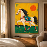 Sun Festival Steed - bedroom - modern folk art painting