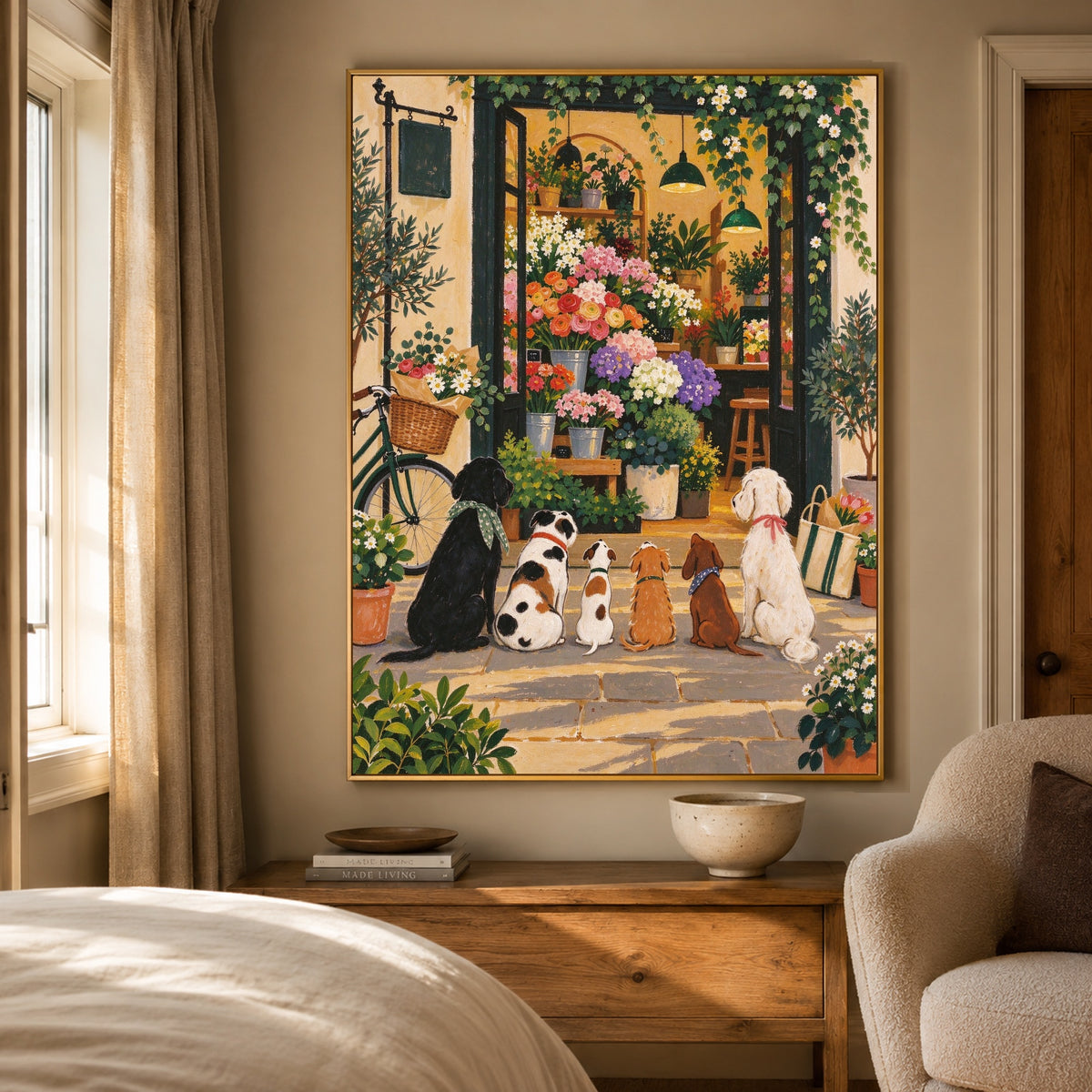 The Flower Shop Club - bedroom - modern folk art painting