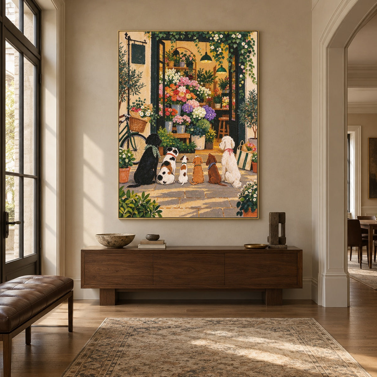 The Flower Shop Club - entryway - modern folk art painting