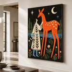 The Forest Promise - oblique close view - modern folk art painting