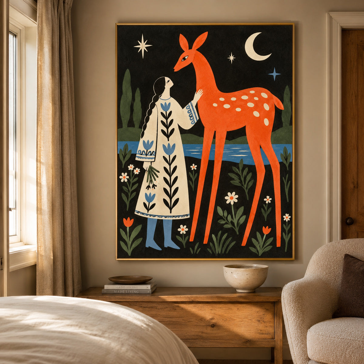 The Forest Promise - bedroom - modern folk art painting