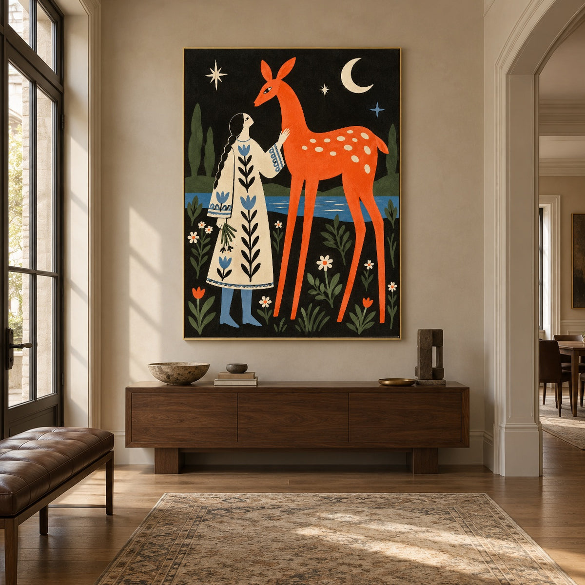 The Forest Promise - entryway - modern folk art painting