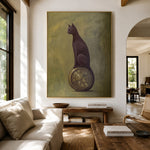 The Quiet Balancer - living room hero - modern folk art painting