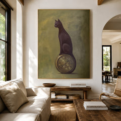 The Quiet Balancer - living room hero - modern folk art painting