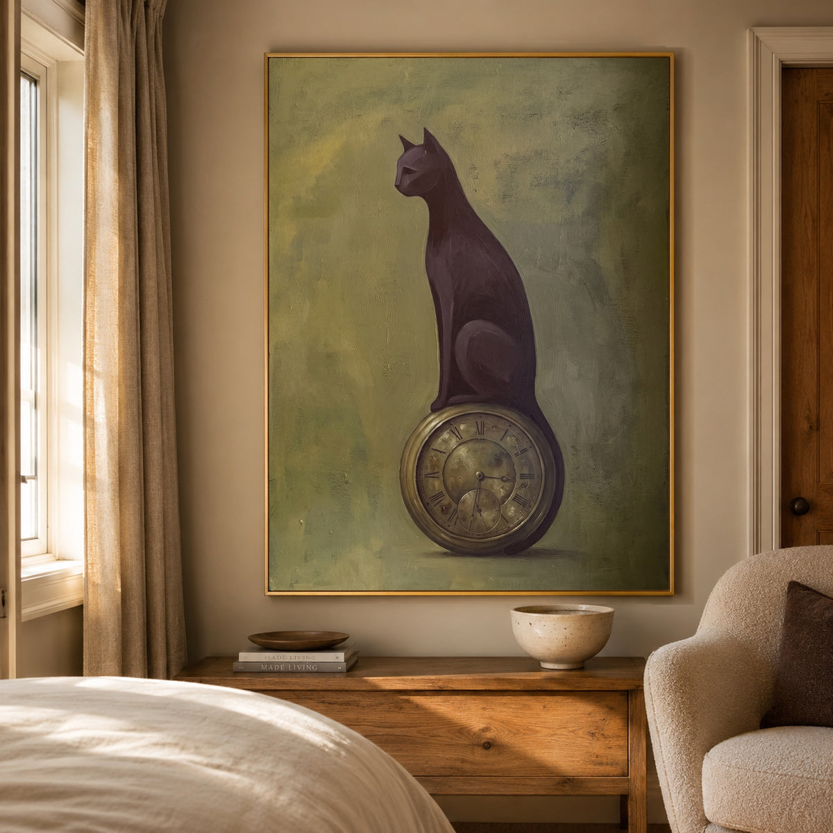 The Quiet Balancer - bedroom - modern folk art painting