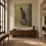 The Quiet Balancer - entryway - modern folk art painting