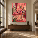 The Rose Room - entryway - modern folk art painting