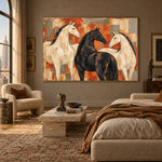 Three Spirits One Rhythm - interior setting 03 - modern folk art painting