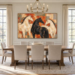 Three Spirits One Rhythm - interior setting 04 - modern folk art painting