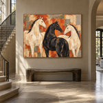 Three Spirits One Rhythm - interior setting 05 - modern folk art painting