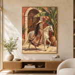 Through the Courtyard Light - interior setting 07 - modern folk art painting