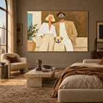 Together With Our Companion - interior setting 03 - modern folk art painting