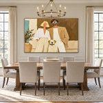 Together With Our Companion - interior setting 04 - modern folk art painting